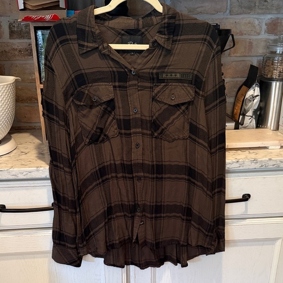 Rails Pepper Olive and Black Military Plaid Shirt - Picture 8 of 9